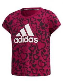 Image of Adidas Girls Must Have Graphic T-Shirt - Purple