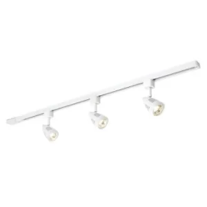 Image of Bullett 3 Light Track Light Kit Gloss White Abs Plastic, GU10