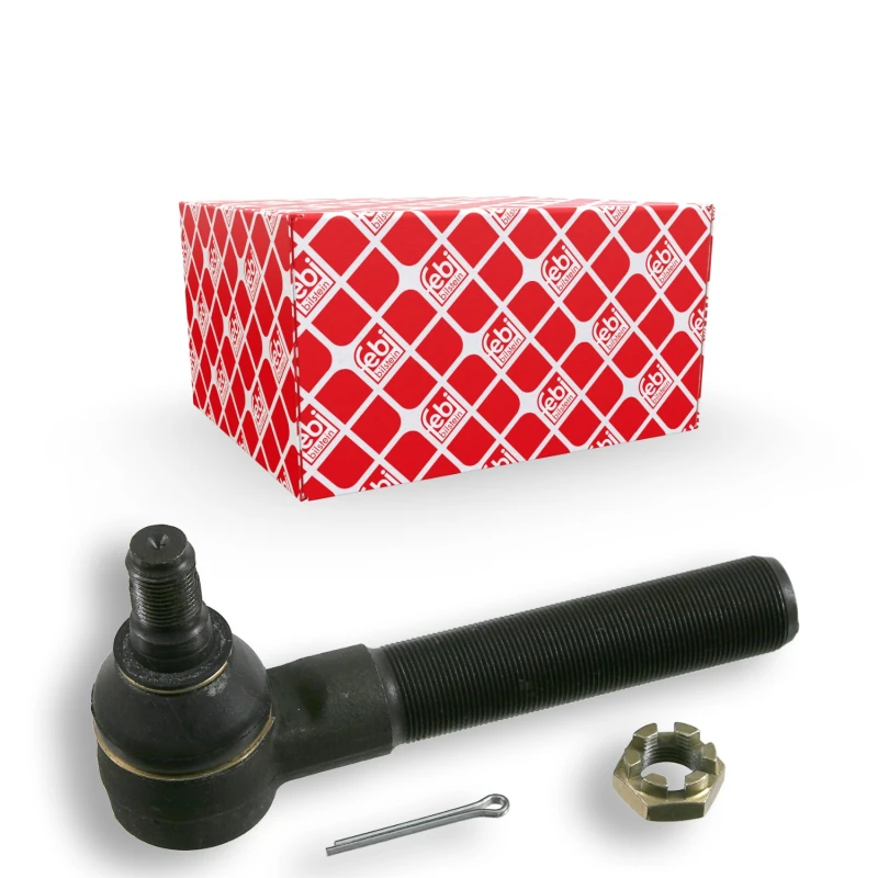 Image of FEBI BILSTEIN 15755 Track rod end OE Turbo NEW, Front Axle Right, with crown nut Tie Rod End (914)