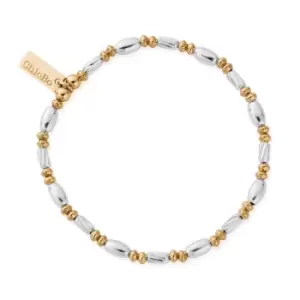 Image of ChloBo Gold Plated & Silver Twisted Oval Bracelet