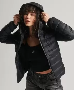 Image of Superdry Womens Classic Fuji Puffer Jacket Black - Size: 10