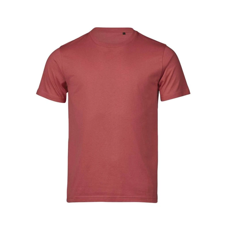 Image of TEE JAYS Mens Urban Luxury T-Shirt in Dark Pink Size: XS Dark Pink Male XS