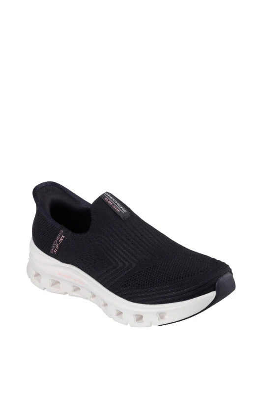 Image of Skechers Engineered Stretch Knit Slip-Ins W Slip On Runners Womens - Black 5