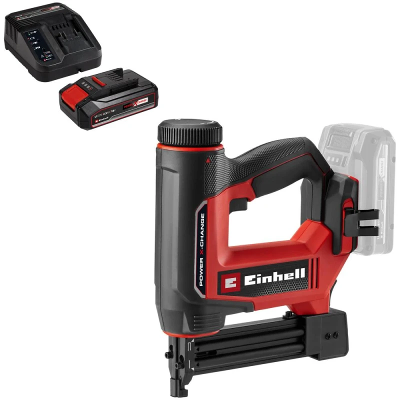 Image of Einhell TE-CN 18/32 Li 18v Cordless Nail and Staple Gun 1 x 2.5ah Li-ion Charger No Case TE-CN 18/32 Li