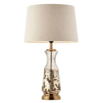 Image of Samuel 1 Light Table Light Vintage White & Hammered Volcano Ombre Foil, E27