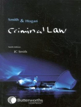 Image of Smith and Hogan Criminal Law by J. C Smith and Brian Hogan Book