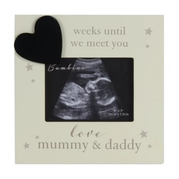 image of 4" x 3" - Bambino Countdown Scan Frame - Mummy & Daddy