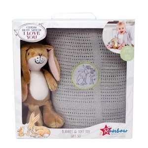 image of Guess How Much I Love You Soft Toy & Blanket Gift Set