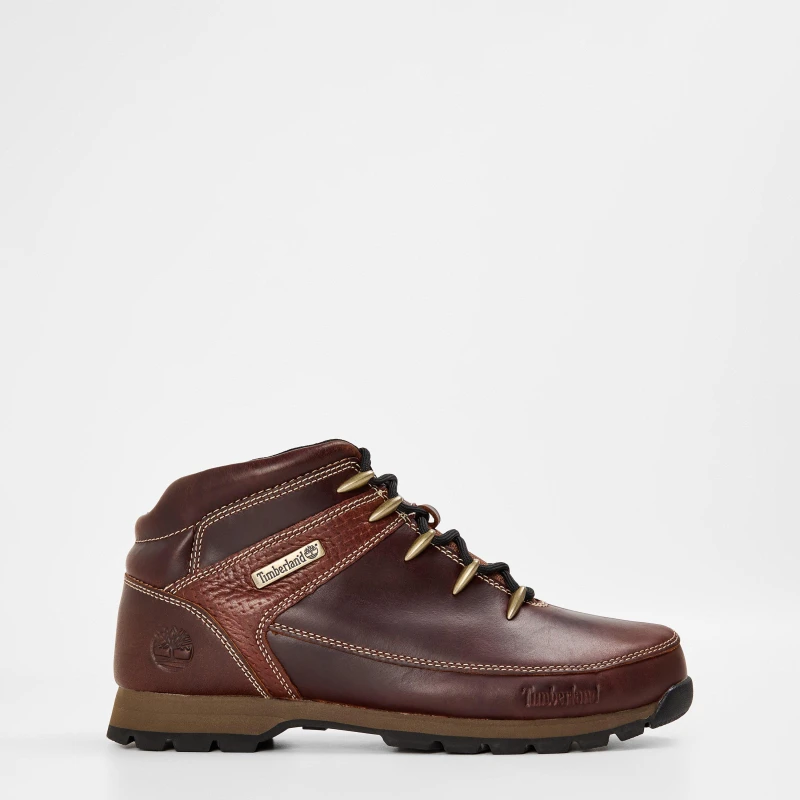 Image of Timberland Mens Brooklyn Waterproof Hiker Rugged Boots Med Brown Black male 9 (43.5)
