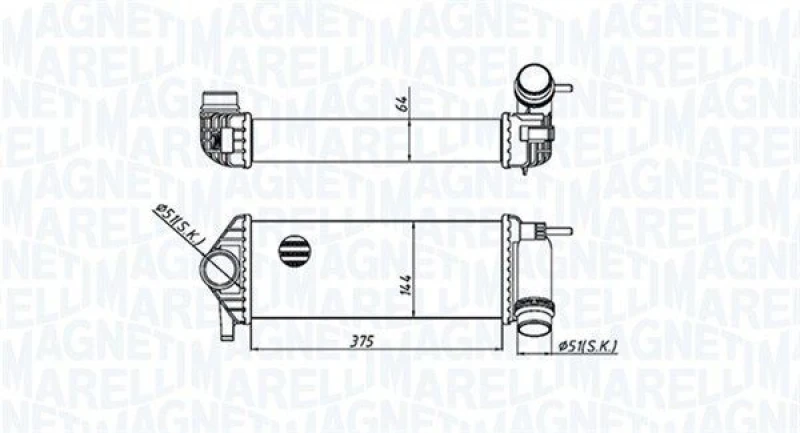 Image of MAGNETI MARELLI Intercooler MAGNETI MARELLI 351319205510
