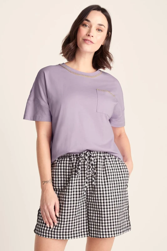 Image of TOG24 Womens 'Laurie' 100% Cotton Supersoft T-Shirt in Lilac Size: 8 Lilac Female 8