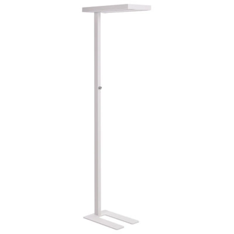 Image of Beliani LED Floor Lamp Taurus With Dimmer Metal White