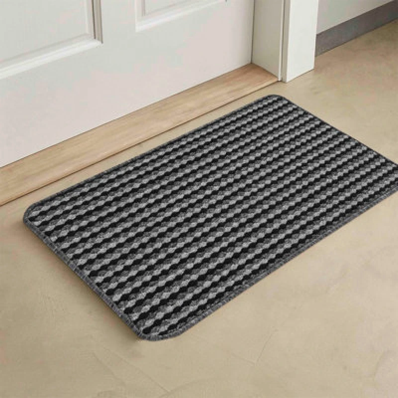 Image of Eden Non Slip Washable Dirt Trapper Indoor Doormat - Kitchen Mats - Floor Mats - Anthracite 40X60 Cm