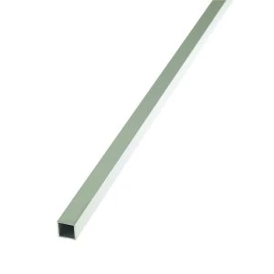 Image of Wickes 25mm Multi Purpose Square Tube - Anodised Aluminium 1m