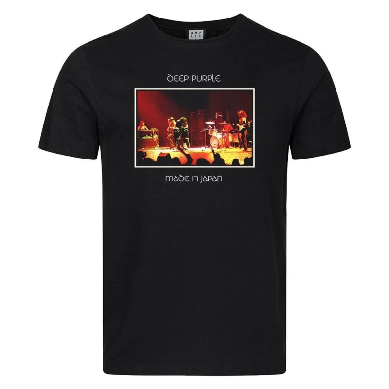 Image of Amplified Mens Made In Japan Deep Purple T-Shirt in Black Size: Large Black Male L