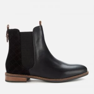 Image of Barbour Womens Badminton Leather Chelsea Boots - Black - UK 3