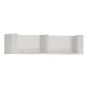 image of Angel 84Cm Wall Shelf In White Craft Oak Effect