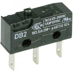 image of Cherry Switches Microswitch DB2C B1AA 250 V AC 10 A 1 x OnOn momentary