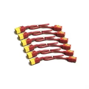 image of APC AP8716SX340 power cable Red 1.8 m C19 coupler C20 coupler