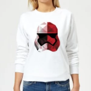 image of Star Wars Cubist Trooper Helmet White Womens Sweatshirt - White - L