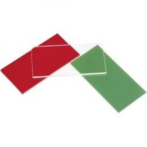 Image of Acrylic glass pane L x W 100 mm x 50 mm Material thickness 3mm Green clear tinted