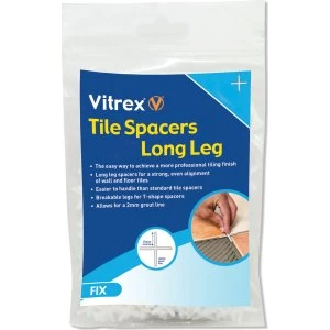 image of Vitrex Long Leg Tile Spacers 2mm Pack of 2000