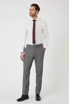 Image of Mens Skinny Grey Texture Grid Check Suit Jacket