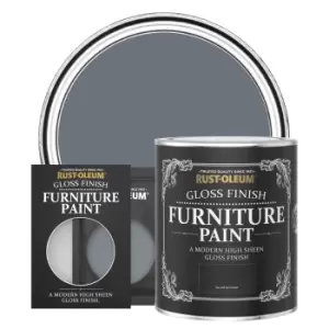 image of Rust-Oleum Gloss Furniture & Trim Paint - MARINE GREY - 750ml