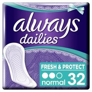 image of Always Dailies Normal Pantyliner 32PK