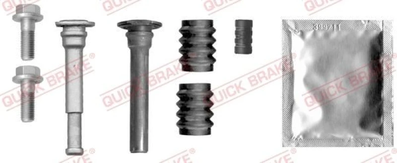 Image of QUICK BRAKE Guide sleeve kit, brake caliper QUICK BRAKE 113-1365X