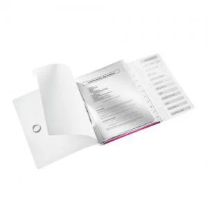 Image of Leitz WOW Divider Book A4 Polypropylene 12 Tabs Pink Metallic - Outer