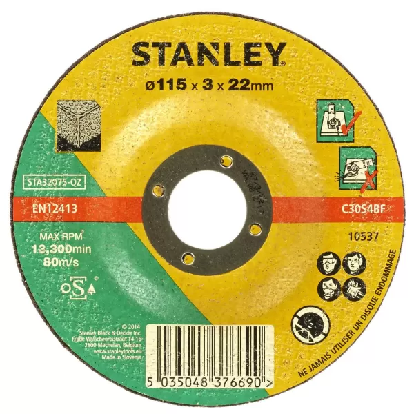 Image of Stanley 115mm Stone Cutting Disc - STA32075-QZ