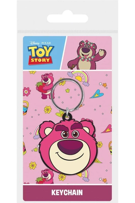 Image of Toy Story Head PVC Lotso Keyring in Pink Pink Unisex One Size