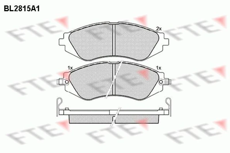 Image of Brake pad set FTE 9011002