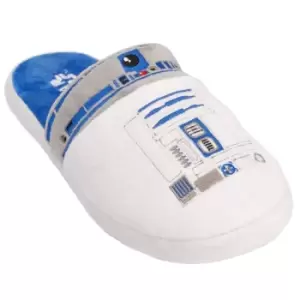 image of Star Wars Mens R2-D2 Slippers (9 UK-10 UK) (Blue/White/Grey)