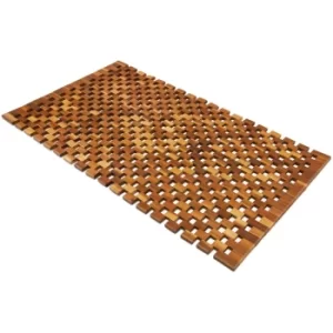 Image of Wooden bath mat duckboard shower mats Acacia/Eucalyptus Glitter