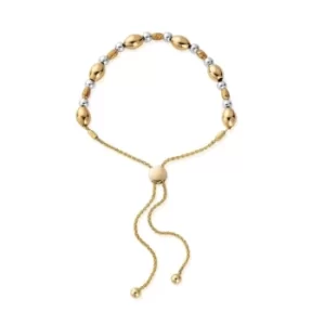 Image of ChloBo GMBSROA Women's Two Tone Sparkle Oval Adjustable Bracelet