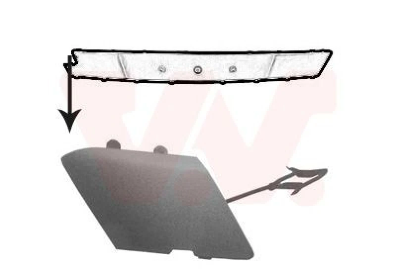 Image of VAN WEZEL Tow hook cover VAN WEZEL 3753587