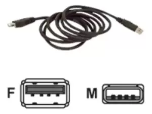 Image of Belkin 1.8m Molded USB Extension Cable