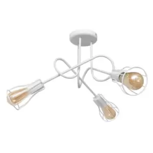 image of Oxford Multi Arm Semi Flush Ceiling Light White 56cm