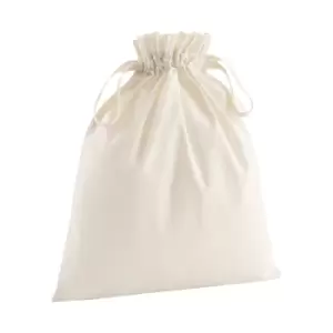 Image of Westford Mill Soft Organic Cotton Drawcord Bag (S) (Natural)