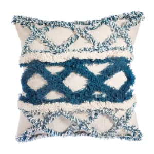 image of Sass & Belle Blue Scandi Boho Cushion