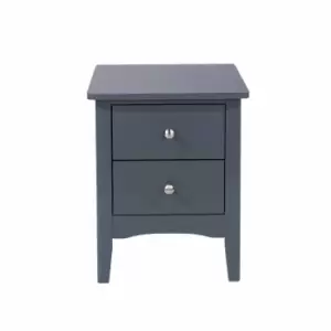 Image of Como Midnight Blue 2 Petite Drawer Bedside Cabinet Blue