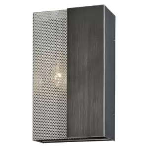 Image of Impression 2 Light Wall Sconce Graphite And Satin Nickel