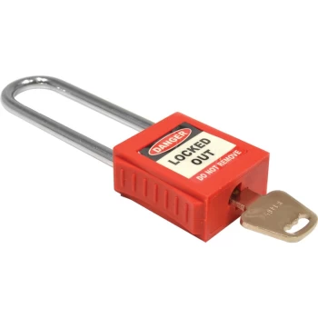 Image of Safety Lockout Padlock Long Shackle - Black