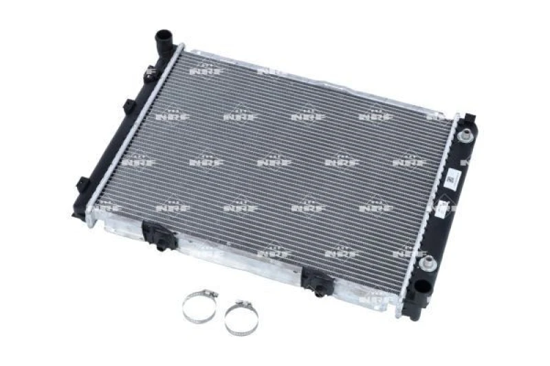 Image of NRF 53866 Engine radiator EASY FIT Brazed cooling fins, Aluminium, with mounting parts Aluminium Radiator,engine cooling (470)