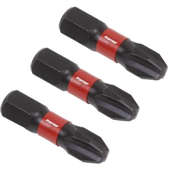 image of Sealey - AK8206 Phillips #3 Impact Power Tool Bits 25mm - 3pc