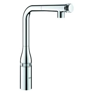 image of Grohe SmartControl Chrome effect Kitchen Pull-out spray mono mixer Mixer tap