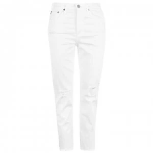 image of AG Jeans AG Phoebe Jeans - White Frayed