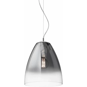 Image of Ideal Lux Lighting - Ideal Lux Audi-20 - 1 Light Dome Ceiling Pendant Chrome, E27